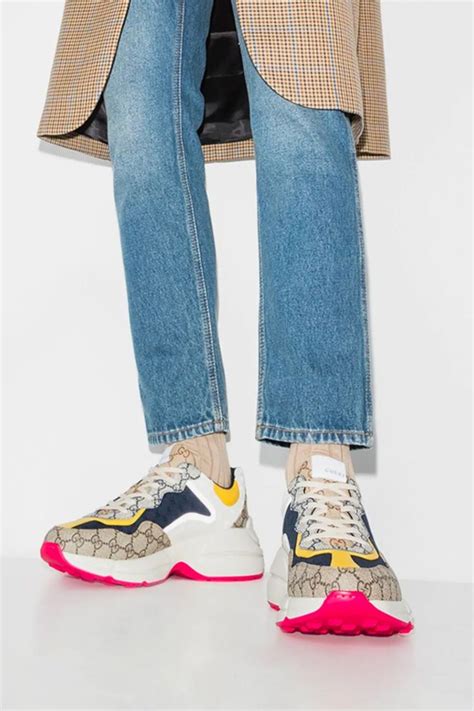 gucci rhyton sneaker - women's|Gucci rhyton sneakers outfit.